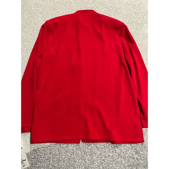 VTG NWT Bleyle Womens Medium Petite MP Long Sleeve Button Up Shirt Red MSRP $109 - Picture 6 of 13